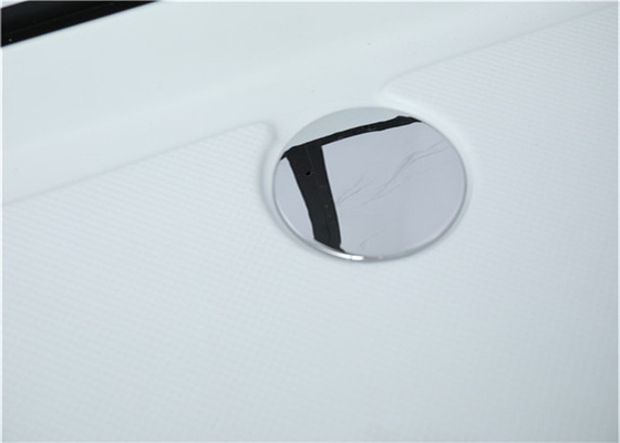 শাওয়ার কেবিন সাদা এক্রাইলিক ABS ট্রে 1600*1200*2150mm কালো অ্যালুমিনিয়াম